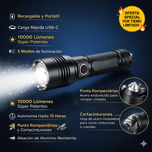 LINTERNA LASER PRO – Activa tu Sistema de Protección Nocturna
